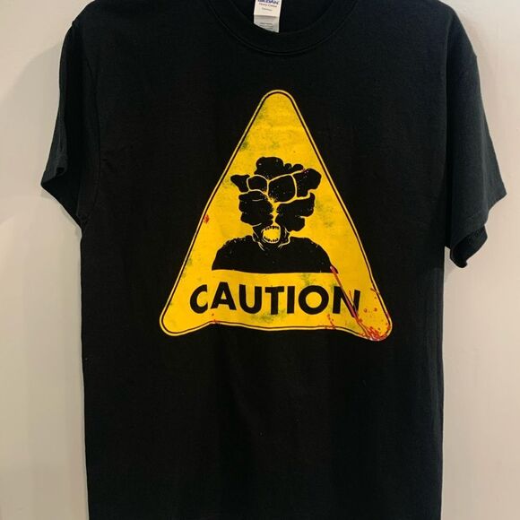 Gildan The Last Of Us Clicker Infection Caution Mashup Graphic - Picture 5 of 6
